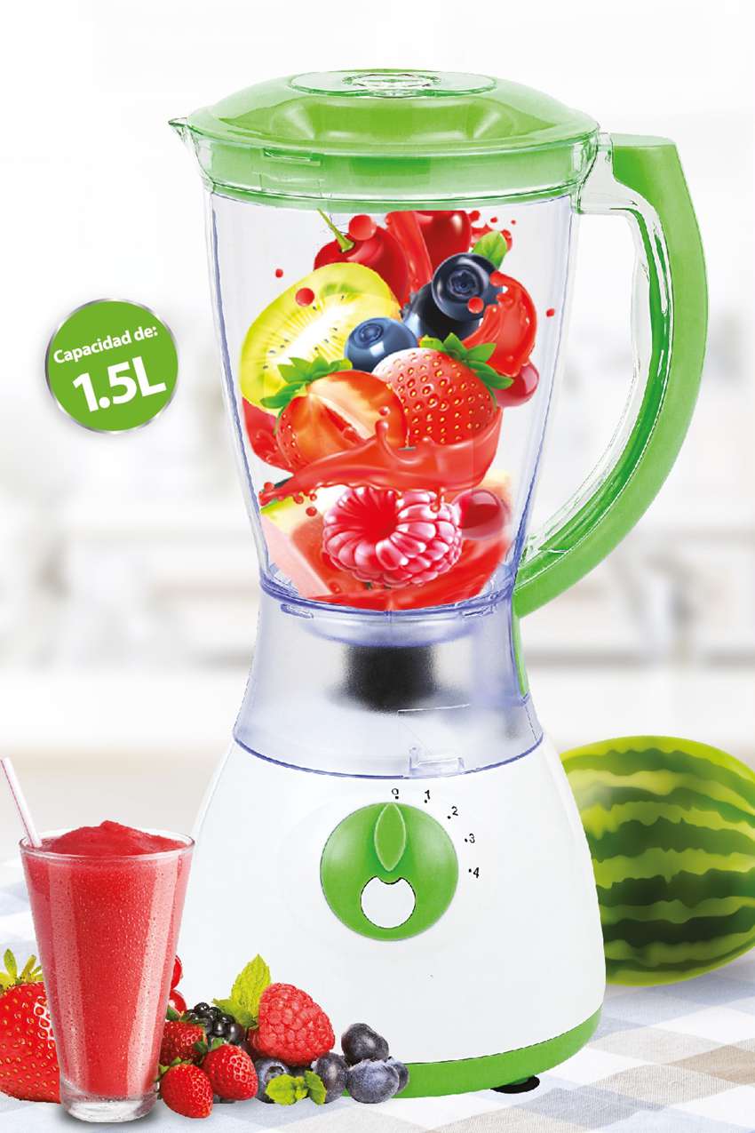 4 Speeds Control 2-in-1 Plastic Blender