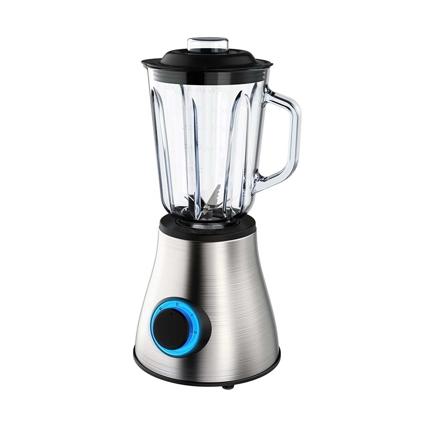 2-in-1 stainless steel blender with two speeds