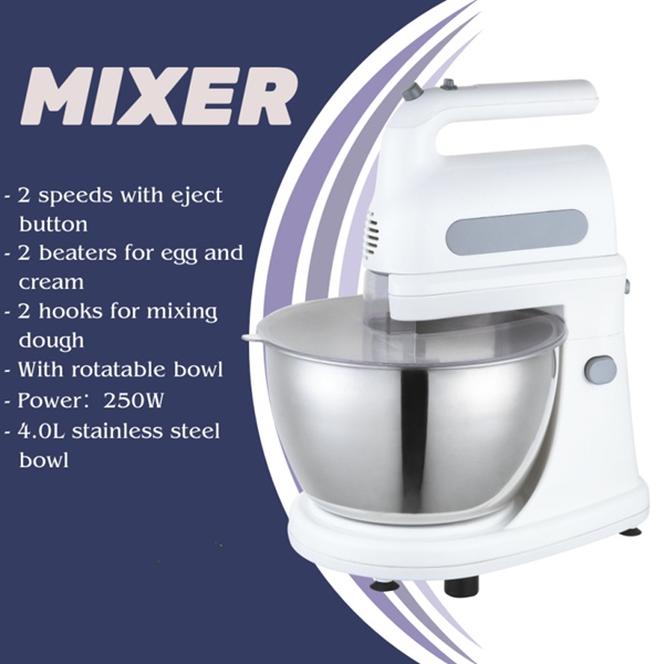 Mixer with 2 Beaters and 2 Dough Hooks